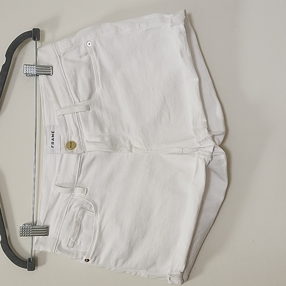 FRAME Le Cutoff denim White  shorts size 25 - Picture 8 of 16